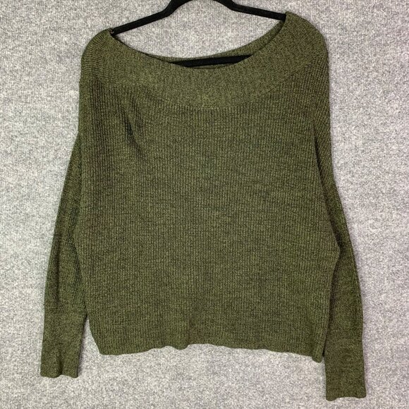Free People Pullover Cotton‎ Blend Knit Off The Shoulder Sweater Long Sleeves xs - Picture 1 of 8